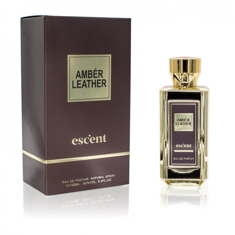  AMBER LEATHER ESCENT, escent parfumuri arabesti, Unisex 100 ml 