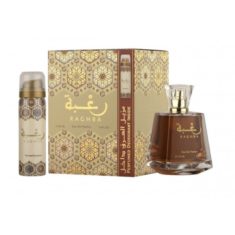Raghba Apa de Parfum 100ml + Deodorant Spray 50ml by Lattafa Perfumes 100 ml – Parfum arabesc original import Dubai